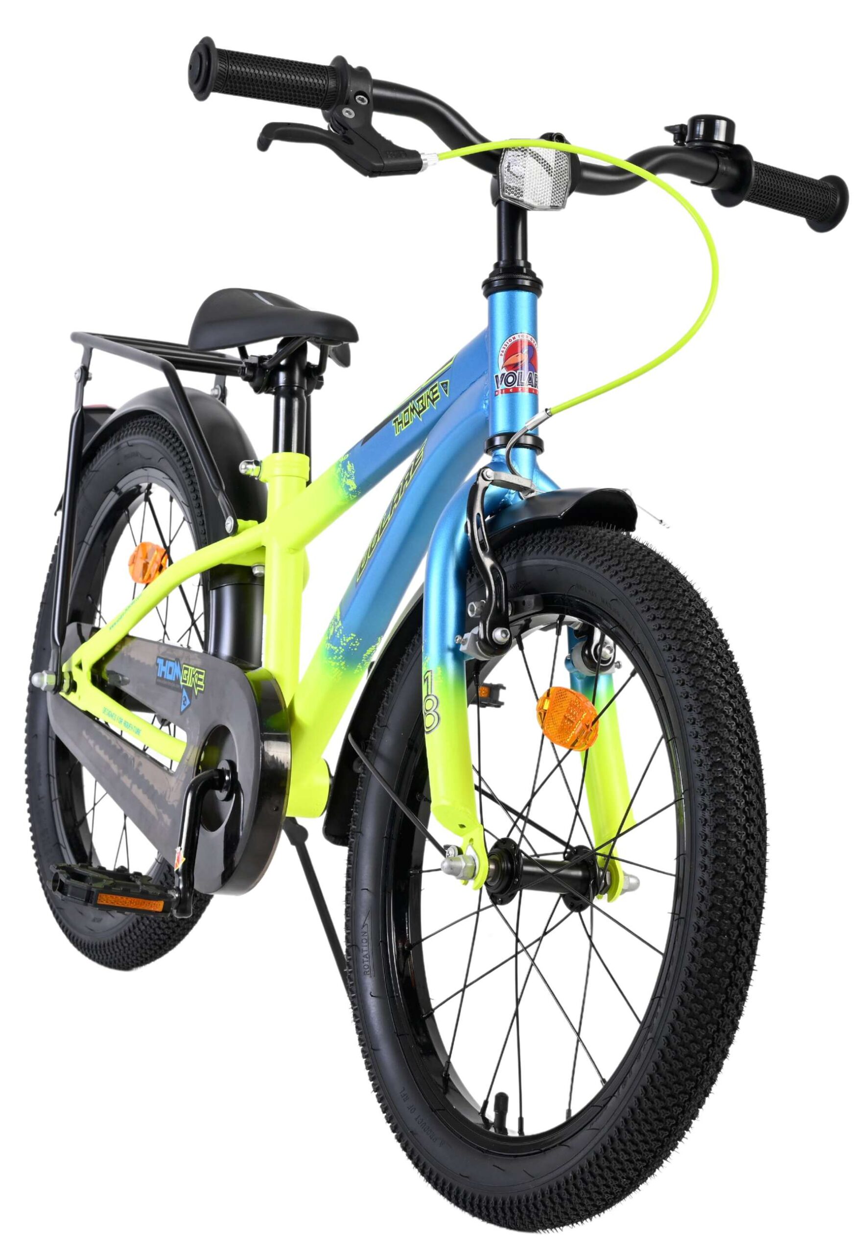 Volare Thombike Kinderfahrrad – Jungen – 18 Zoll – Blau-Gelb