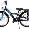 Volare Thombike Kinderfahrrad – Jungen – 24 Zoll – Schwarz Blau – 3 Gänge 8