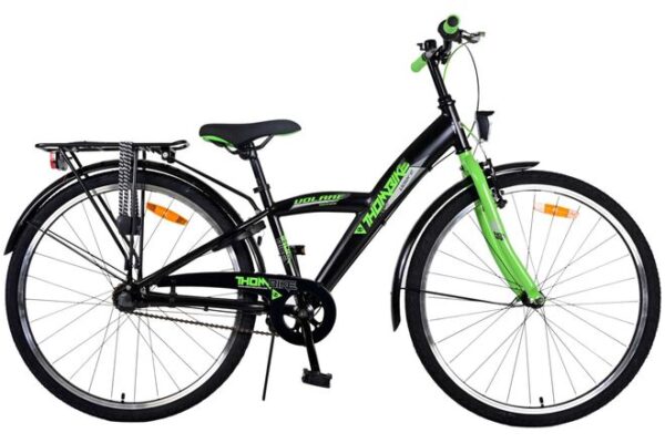 Volare Thombike Kinderfahrrad – Jungen – 26 Zoll – Schwarz Grün – 3 Gänge