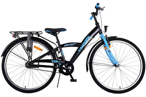Volare Thombike Kinderfahrrad – Jungen – 26 Zoll – Schwarz Rot – 3 Gänge