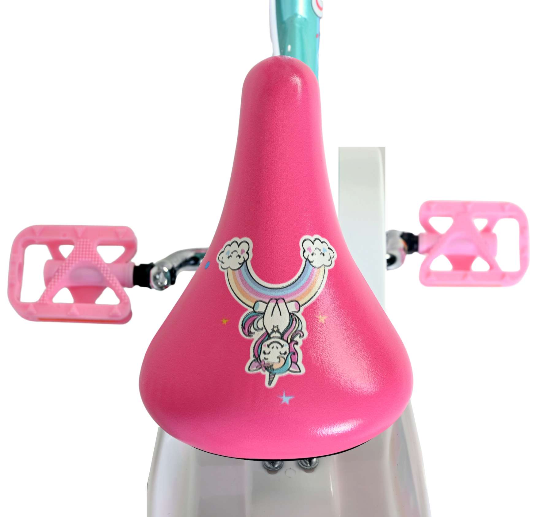 Volare Unicorn Kinderfahrrad - Mädchen - 12 Zoll - Grün - Zwei Handbremsen