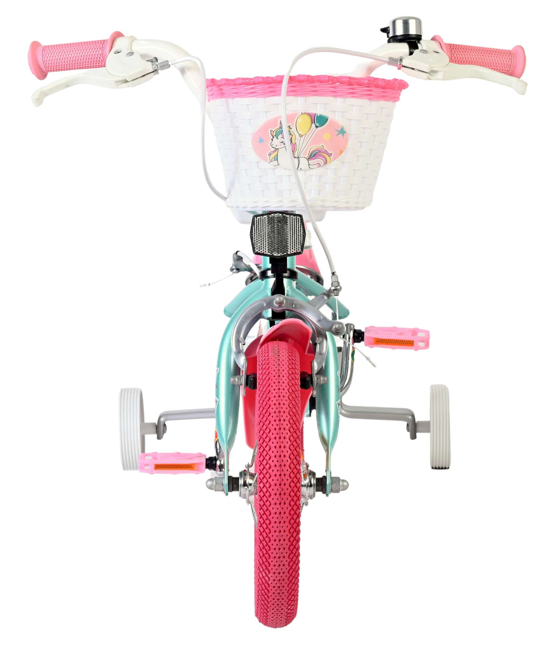 Volare Unicorn Kinderfahrrad - Mädchen - 12 Zoll - Grün - Zwei Handbremsen