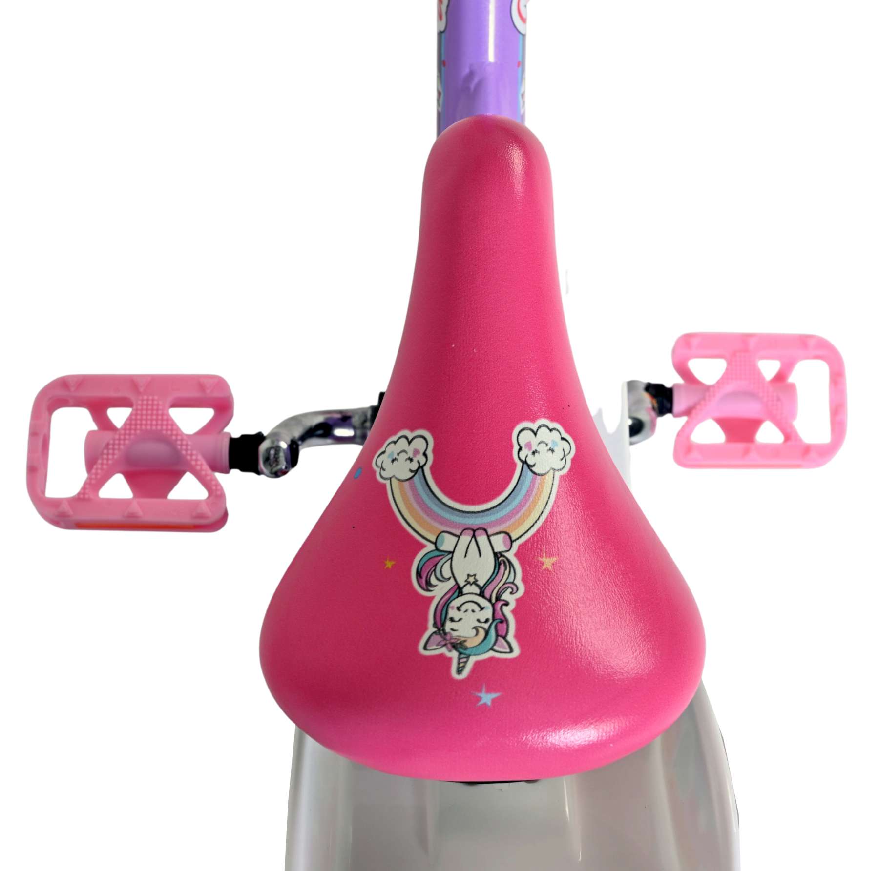 Volare Unicorn Kinderfahrrad – Mädchen – 12 Zoll – Lila