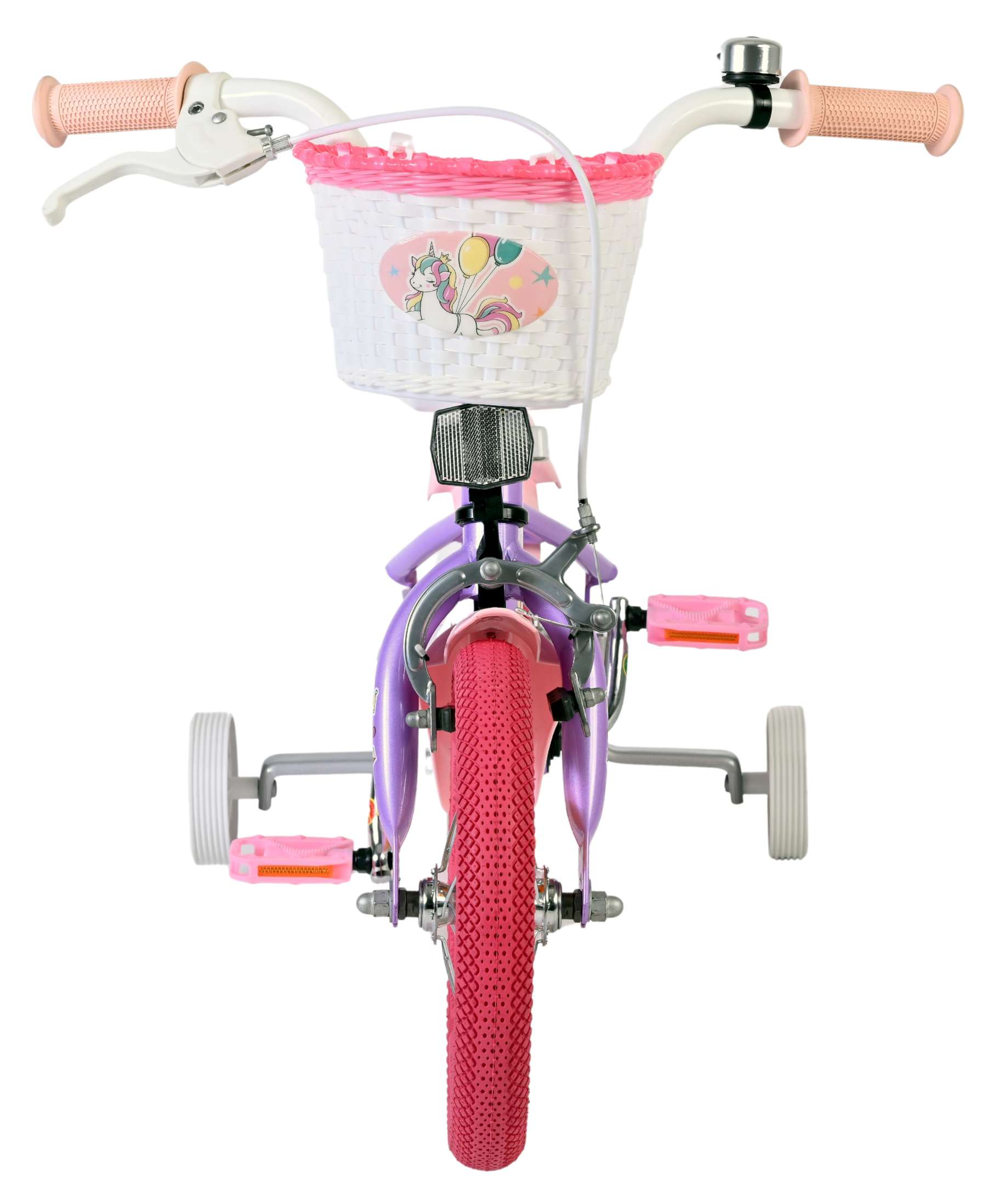 Volare Unicorn Kinderfahrrad – Mädchen – 12 Zoll – Lila