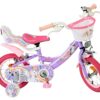Volare Unicorn Kinderfahrrad - Mädchen - 12 Zoll - Lila - Zwei Handbremsen