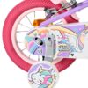 Volare Unicorn Kinderfahrrad - Mädchen - 12 Zoll - Lila - Zwei Handbremsen