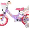Volare Unicorn Kinderfahrrad - Mädchen - 12 Zoll - Lila - Zwei Handbremsen