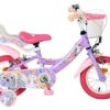 Volare Unicorn Kinderfahrrad - Mädchen - 12 Zoll - Lila - Zwei Handbremsen