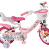 Volare Unicorn Kinderfahrrad - Mädchen - 12 Zoll - Rosa - Zwei Handbremsen