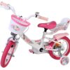 Volare Unicorn Kinderfahrrad – Mädchen – 12 Zoll – Weiß