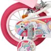 Volare Unicorn Kinderfahrrad - Mädchen - 12 Zoll - Weiß - Zwei Handbremsen