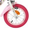 Volare Unicorn Kinderfahrrad - Mädchen - 12 Zoll - Weiß - Zwei Handbremsen