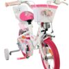 Volare Unicorn Kinderfahrrad - Mädchen - 12 Zoll - Weiß - Zwei Handbremsen
