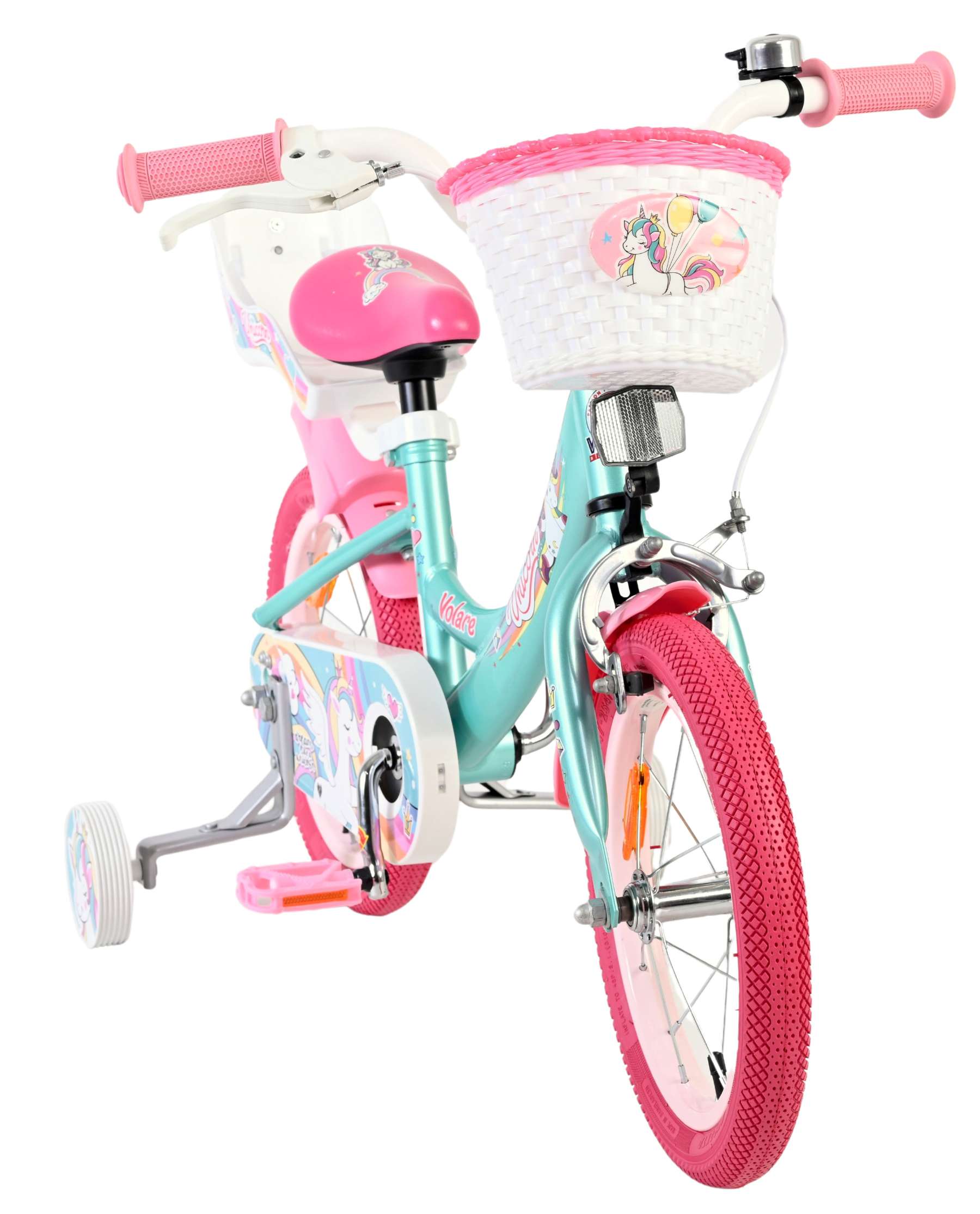 Volare Unicorn Kinderfahrrad – Mädchen – 14 Zoll – Grün