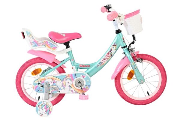 Volare Unicorn Kinderfahrrad – Mädchen – 14 Zoll – Grün