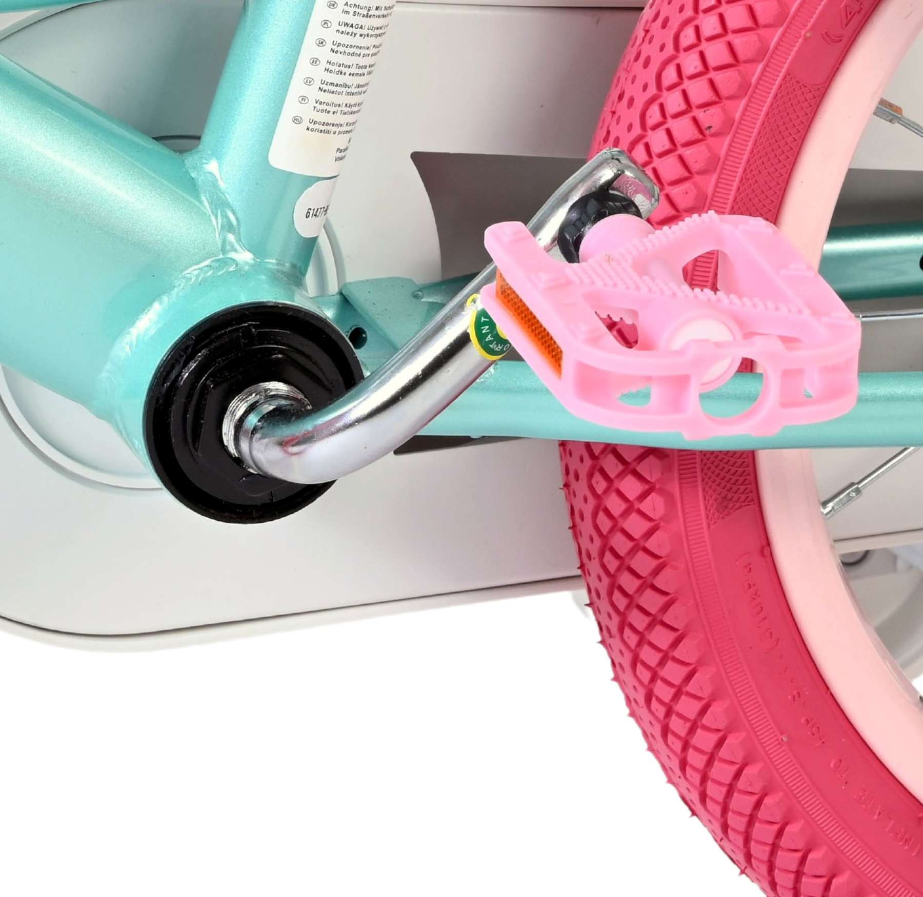 Volare Unicorn Kinderfahrrad - Mädchen - 14 Zoll - Grün - Zwei Handbremsen