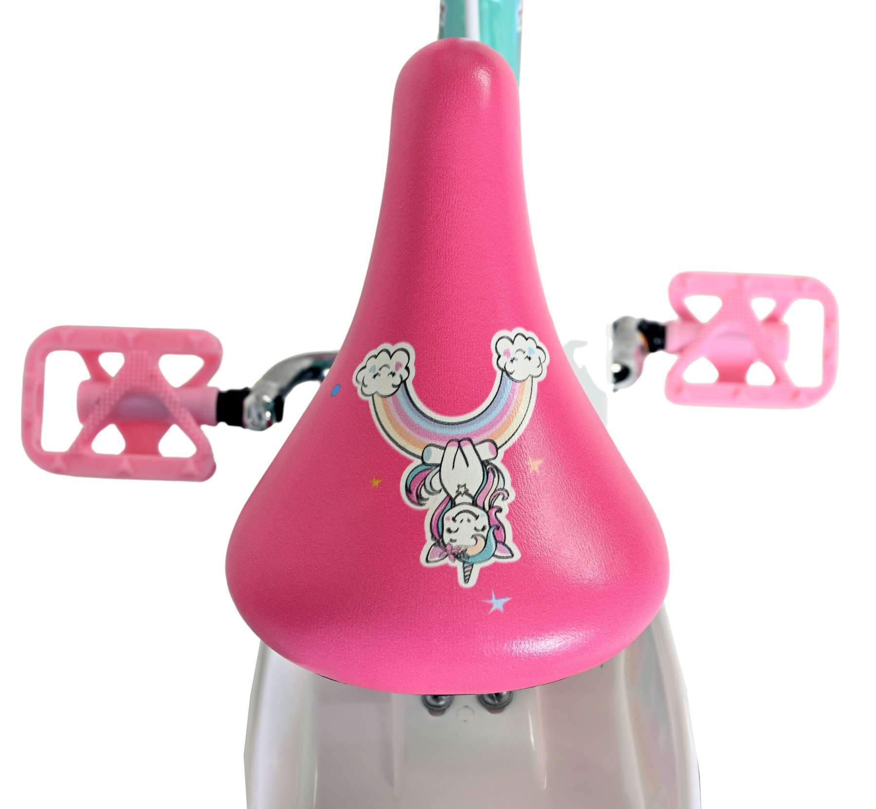 Volare Unicorn Kinderfahrrad - Mädchen - 14 Zoll - Grün - Zwei Handbremsen