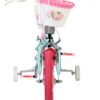 Volare Unicorn Kinderfahrrad - Mädchen - 14 Zoll - Grün - Zwei Handbremsen