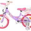 Volare Unicorn Kinderfahrrad – Mädchen – 14 Zoll – Lila