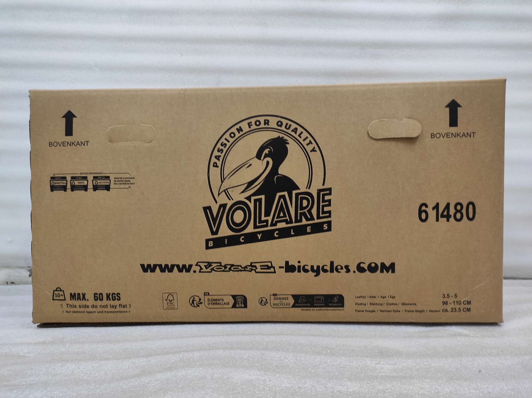 Volare Unicorn Kinderfahrrad - Mädchen - 14 Zoll - Lila - Zwei Handbremsen