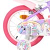Volare Unicorn Kinderfahrrad - Mädchen - 14 Zoll - Lila - Zwei Handbremsen