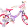 Volare Unicorn Kinderfahrrad - Mädchen - 14 Zoll - Lila - Zwei Handbremsen