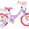 Volare Unicorn Kinderfahrrad - Mädchen - 14 Zoll - Lila - Zwei Handbremsen
