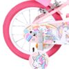 Volare Unicorn Kinderfahrrad - Mädchen - 14 Zoll - Rosa - Zwei Handbremsen