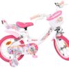 Volare Unicorn Kinderfahrrad - Mädchen - 14 Zoll - Weiß - Zwei Handbremsen
