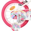 Volare Unicorn Kinderfahrrad - Mädchen - 14 Zoll - Weiß - Zwei Handbremsen