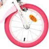 Volare Unicorn Kinderfahrrad - Mädchen - 14 Zoll - Weiß - Zwei Handbremsen