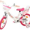 Volare Unicorn Kinderfahrrad - Mädchen - 14 Zoll - Weiß - Zwei Handbremsen