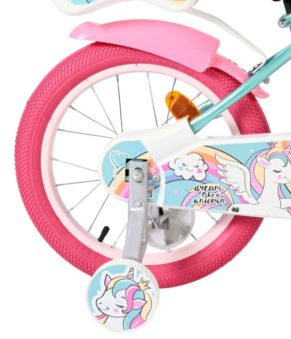 Volare Unicorn Kinderfahrrad – Mädchen – 16 Zoll – Grün