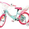 Volare Unicorn Kinderfahrrad - Mädchen - 16 Zoll - Grün - Zwei Handbremsen