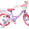 Volare Unicorn Kinderfahrrad - Mädchen - 16 Zoll - Lila - Zwei Handbremsen