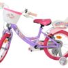 Volare Unicorn Kinderfahrrad - Mädchen - 16 Zoll - Lila - Zwei Handbremsen