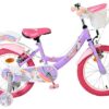 Volare Unicorn Kinderfahrrad - Mädchen - 16 Zoll - Lila - Zwei Handbremsen