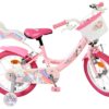 Volare Unicorn Kinderfahrrad - Mädchen - 16 Zoll - Rosa - Zwei Handbremsen