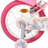 Volare Unicorn Kinderfahrrad - Mädchen - 16 Zoll - Rosa - Zwei Handbremsen