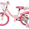 Volare Unicorn Kinderfahrrad - Mädchen - 16 Zoll - Rosa - Zwei Handbremsen