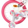 Volare Unicorn Kinderfahrrad - Mädchen - 16 Zoll - Weiß - Zwei Handbremsen