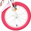 Volare Unicorn Kinderfahrrad - Mädchen - 16 Zoll - Weiß - Zwei Handbremsen