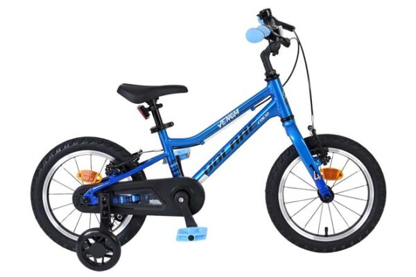 Volare Venom Kinderfahrrad - Jungen - 14 Zoll - Blau - Zwei Handbremsen