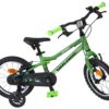 Volare Venom Kinderfahrrad - Jungen - 14 Zoll - Grün - Zwei Handbremsen