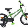 Volare Venom Kinderfahrrad - Jungen - 14 Zoll - Grün - Zwei Handbremsen
