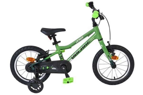 Volare Venom Kinderfahrrad - Jungen - 14 Zoll - Grün - Zwei Handbremsen