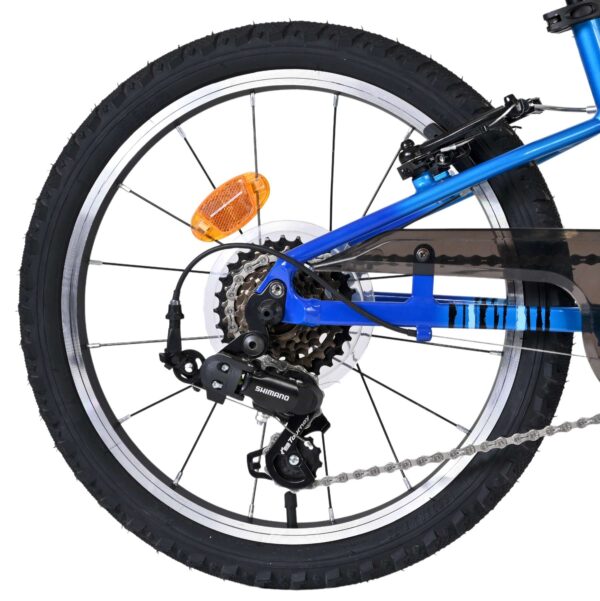 Volare Venom Kinderfahrrad - Jungen - 18 Zoll - Blau - 6 Gänge - Zwei Handbremsen
