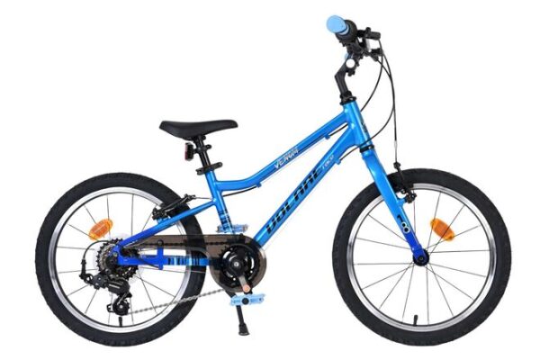 Volare Venom Kinderfahrrad - Jungen - 18 Zoll - Blau - 6 Gänge - Zwei Handbremsen