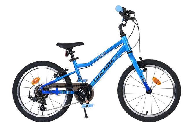 Volare Venom Kinderfahrrad - Jungen - 18 Zoll - Blau - 6 Gänge - Zwei Handbremsen