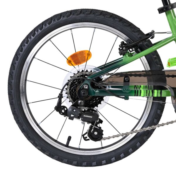 Volare Venom Kinderfahrrad - Jungen - 18 Zoll - Grün - 6 Gänge - Zwei Handbremsen